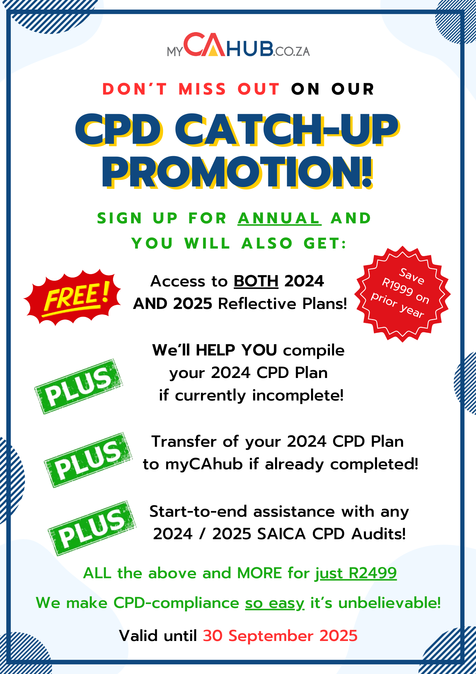 September 2025 - myCAhub CPD Assistance Promotion