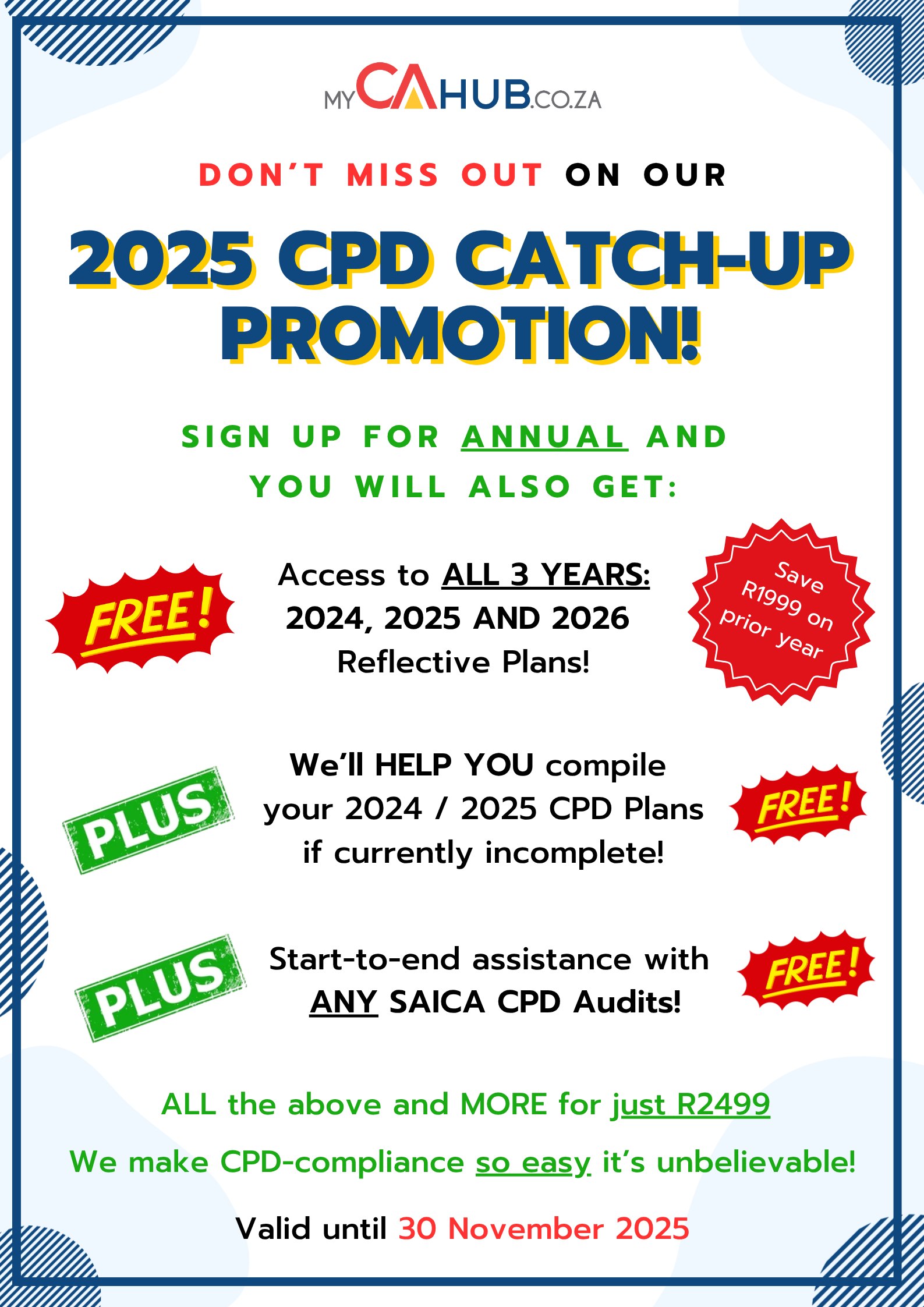 November 2025 - myCAhub Year-end CPD Assistance Promotion